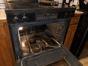 replacing a broken bake element inside a GE electric oven