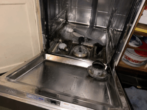 clearing a clogged drain pump on a Bosch dishwasher